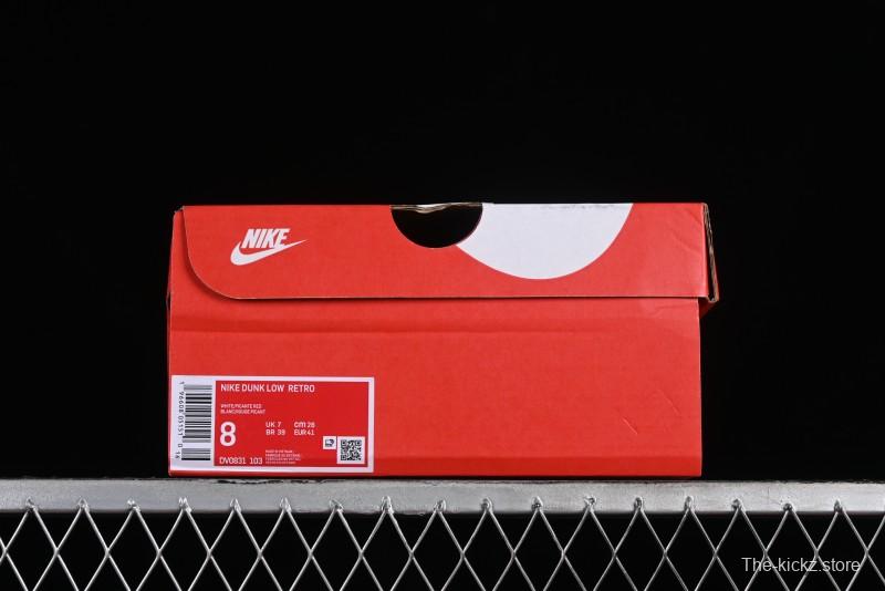 Nike SB Dunk Low White Orange Low-Top Casual Skateboarding Shoes - DV0831-103