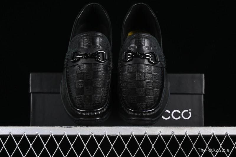 ECCO Soft Moc Series Loafers Men's British Slip-On Driving Shoes - 65707001001