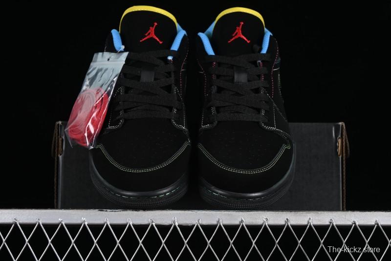 Nike Air Jordan 1 Low AJ1 Black Green Low Top Lifestyle Basketball Shoes - 338145-003