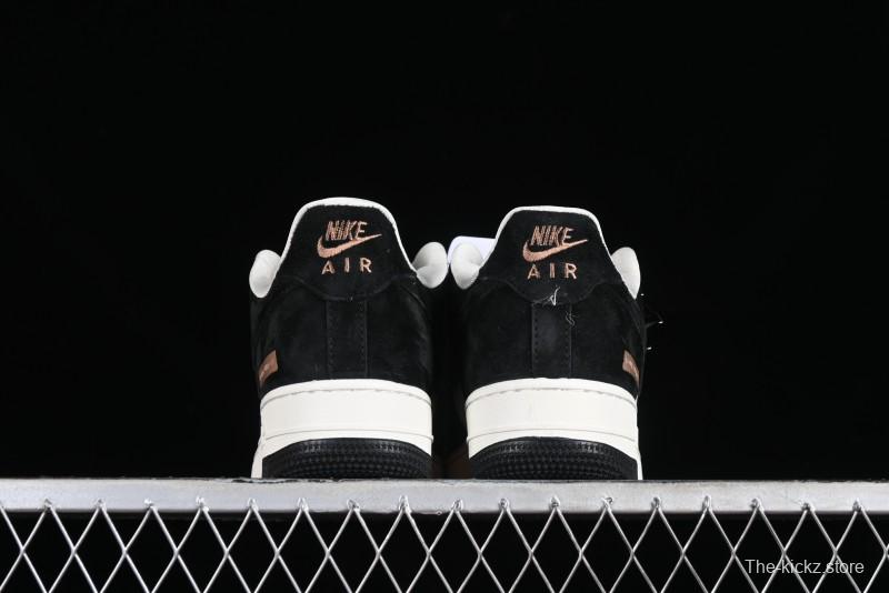 Nike Air Force 1 '07 Low LV Collaboration - Beige Black Pigskin Casual Sneakers - HD1968-010