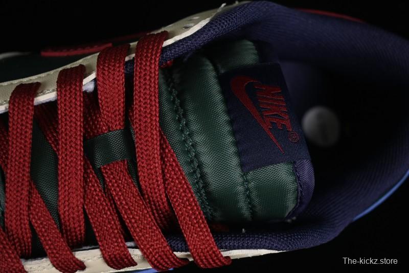 Nike SB Dunk Low Retro Skateboarding Shoes with Gorge Green and Red Swoosh Design - FV8106-361