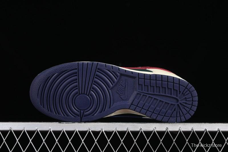 Nike SB Dunk Low Retro Skateboarding Shoes with Gorge Green and Red Swoosh Design - FV8106-361