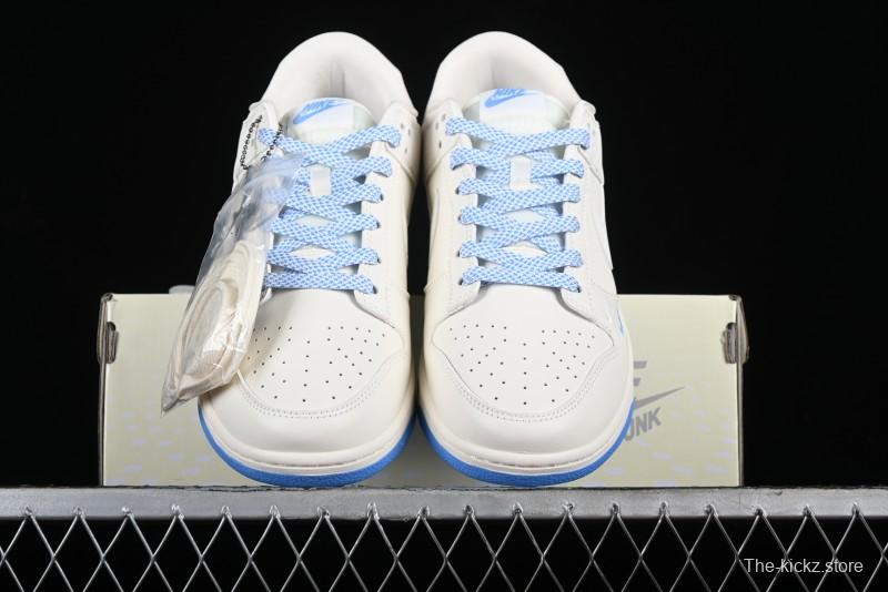 Nike SB Dunk Low LV Collaboration - Beige Navy Anniversary High-End Custom Low-Top Casual Skate Shoes - XX2025-322