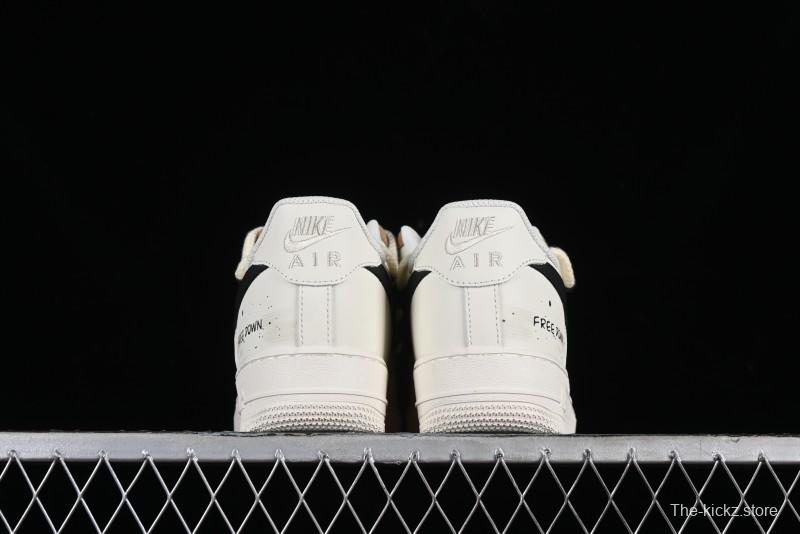 Nike Air Force 1 '07 Low Custom Cappuccino Anime-Themed Spray-Painted Casual Sneakers with Strap - ZH0316-019