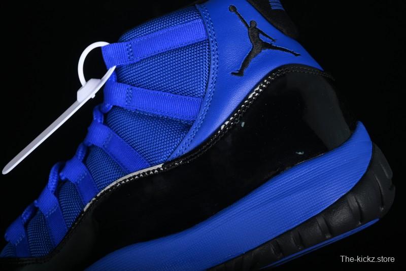Nike Air Jordan 11 Retro High Top Basketball Shoes in Black and Blue - CT8012-400