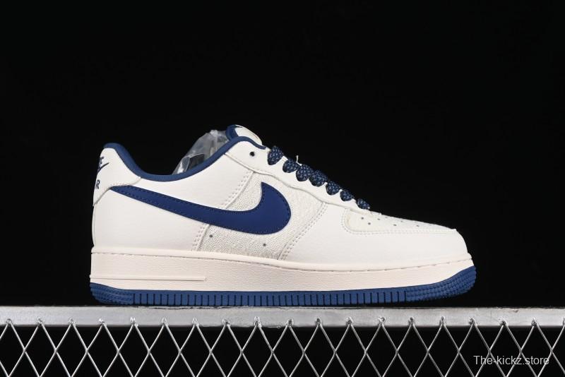 Nike Air Force 1 '07 Low Gucci Collaboration - Light Blue Linen Low-Top Casual Sneakers - XZ3398-788