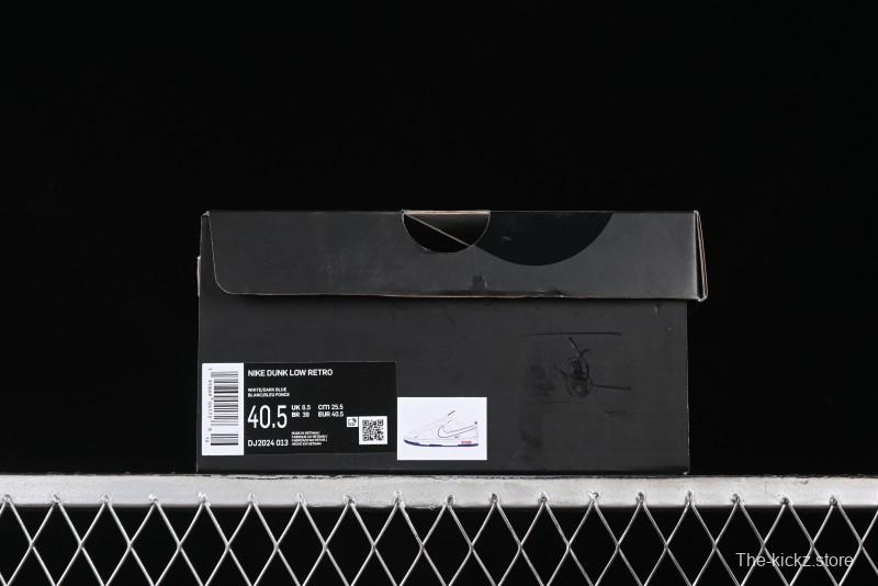 Nike SB Dunk Low Supreme Collaboration - Off White Navy Swoosh Anniversary Custom Low-Top Casual Skate Shoes - DJ2024-013