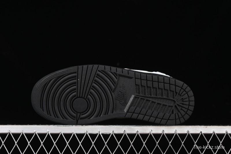 Nike Air Jordan 1 Low Method of Make Casual Sneakers with Metallic Grey Design - HM3689-001