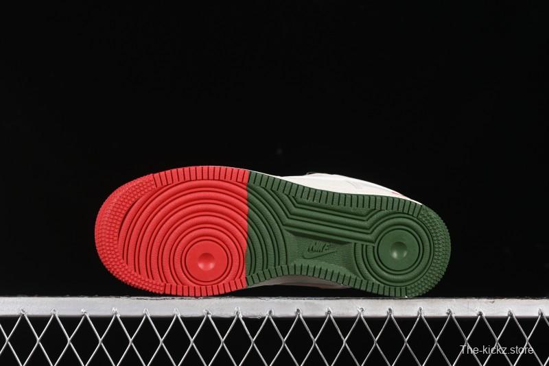 Nike Air Force 1 '07 Low Supreme Casual Sneakers in Beige Red Green - XZ6188-009