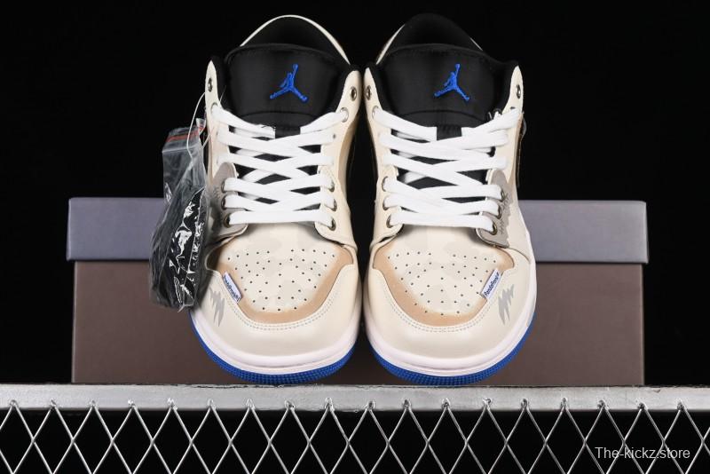 Nike Air Jordan 1 Low Retro Basketball Shoes Panda Mischief Pioneer Rider - 553560-140