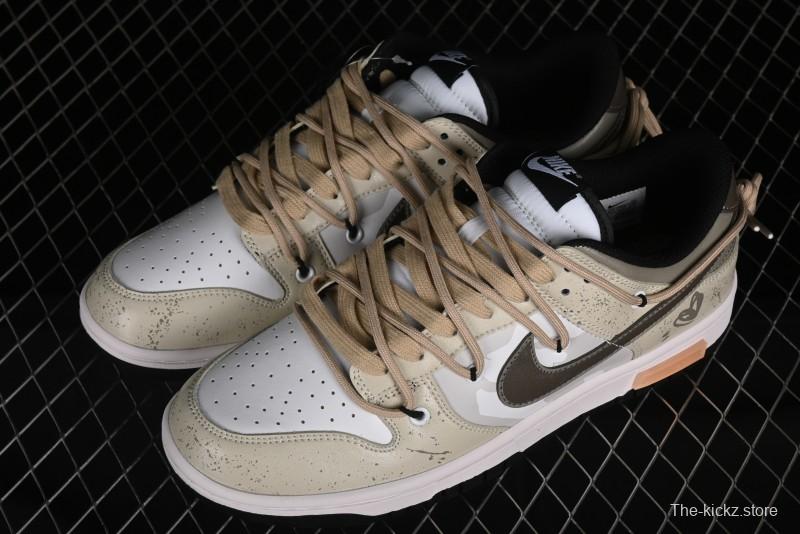 Nike Dunk Low Panda Prank Summer Theme Love Khaki Pudding Milk Tea SB Strap Low-Top Casual Sneakers - CW1590-100