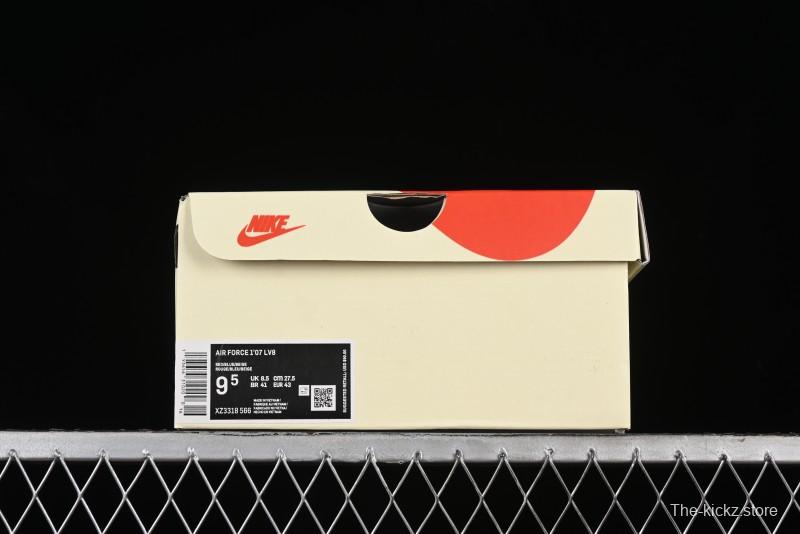 Nike Air Force 1 '07 Low Stussy Collaboration - Blue Red Print Low-Top Casual Sneakers - XZ3318-566