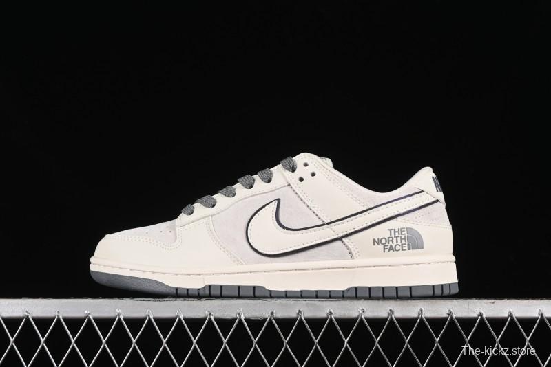 Nike SB Dunk Low The North Face Collaboration - Cement Grey Pig Anniversary High-End Custom Low-Top Casual Skate Shoes - XX2025-326