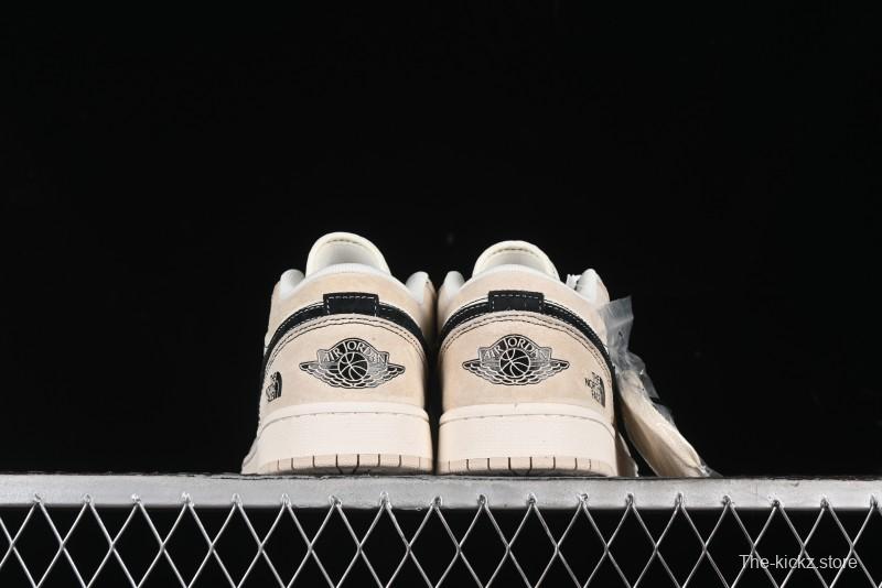 Nike Air Jordan 1 Low AJ1 The North Face Collaboration - Beige Coffee Retro Basketball Shoes - SJ9950-028