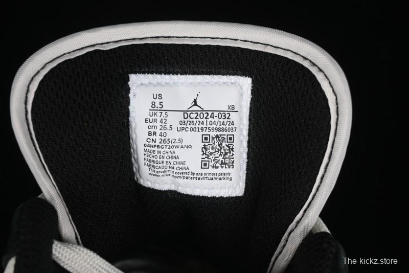 Nike Air Jordan 1 Low Supreme Collaboration - Black White Embossed Custom Retro Basketball Shoes DC2024-032