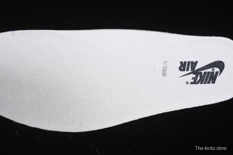 Nike Air Jordan 1 Low 85 Retro Sneakers in White with Metallic Blue Swoosh - FB9933-141