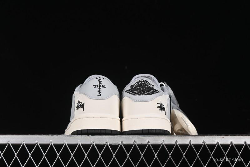 Nike Travis Scott x Fragment Design x Air Jordan 1 Low OG SP AJ1 Retro Sneakers - SJ2068-122