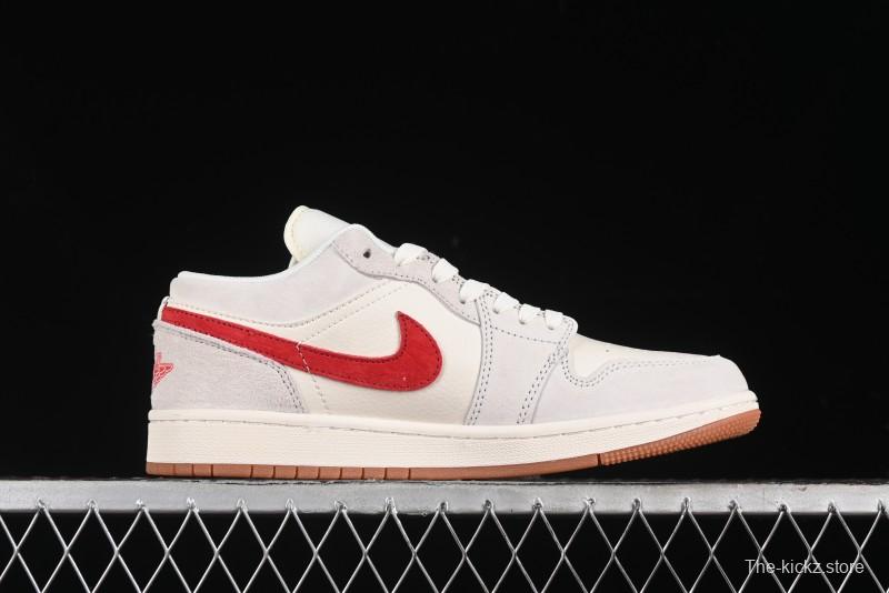 Nike Air Jordan 1 Low Stussy Collaboration - Pink Pig Retro Low-Top Basketball Shoes - SJ9950-023