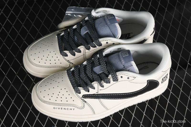 Nike Travis Scott x Fragment Design x Air Jordan 1 Low OG SP AJ1 Low Top Casual Sneakers - XY2688-111