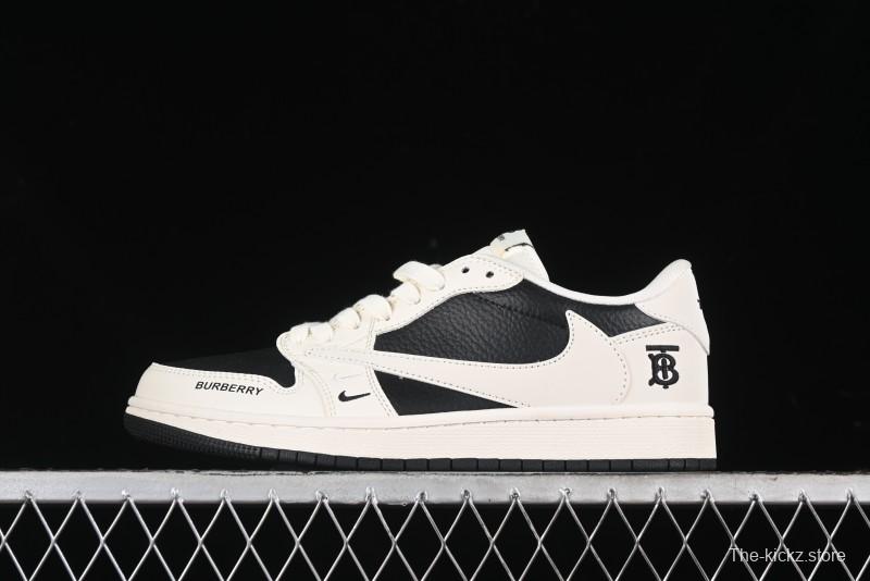 Nike Travis Scott x Fragment Design x Air Jordan 1 Low OG SP AJ1 Burberry Collaboration - BB6588-316