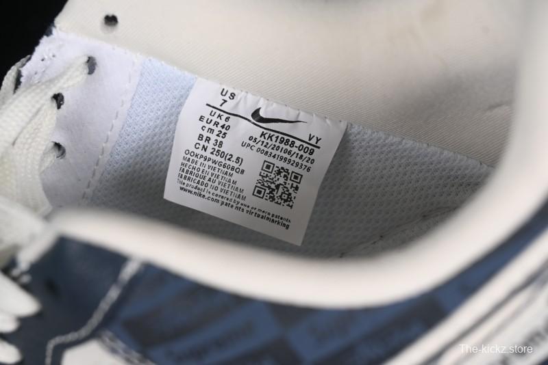 Nike Air Force 1 '07 Low Supreme Casual Sneakers in White-Blue Shadow - KK1988-009