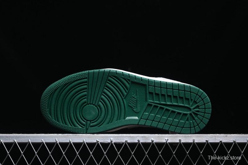 Nike Air Jordan 1 Low AJ1 Bape Collaboration - Full Pig Eight Green Grey Retro Basketball Shoes - DM9188-009