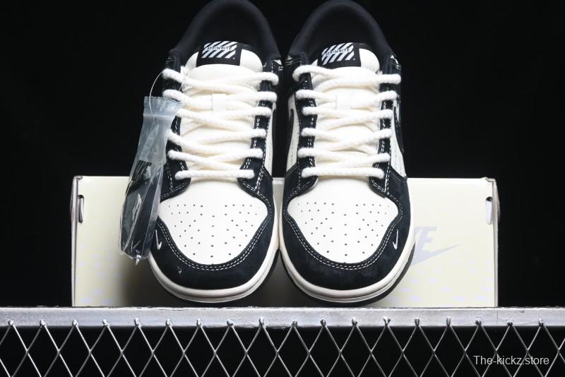 Nike SB Dunk Low Off-White Collaboration - Anniversary High-End Custom Low-Top Casual Skate Shoes - YX5066-211