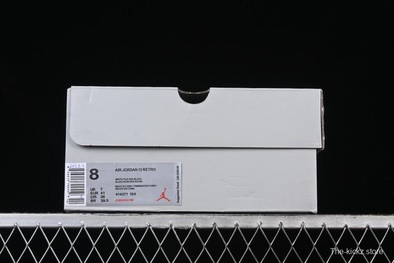 Nike Air Jordan 13 Retro Basketball Shoes in Black/White - 414571-104