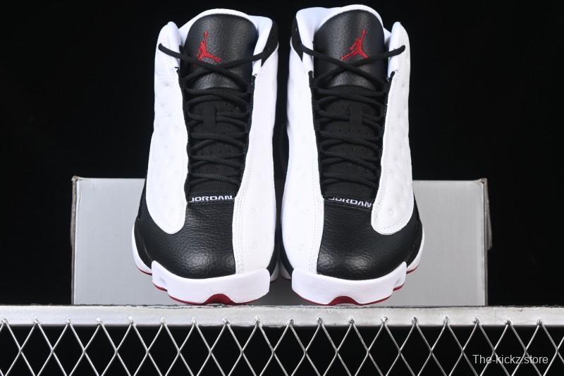 Nike Air Jordan 13 Retro Basketball Shoes in Black/White - 414571-104