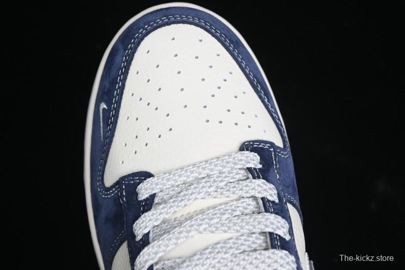 Nike SB Dunk Low The North Face Collaboration - Light Blue Grey Check Anniversary High-End Custom Low-Top Casual Skate Shoes - YX5066-251