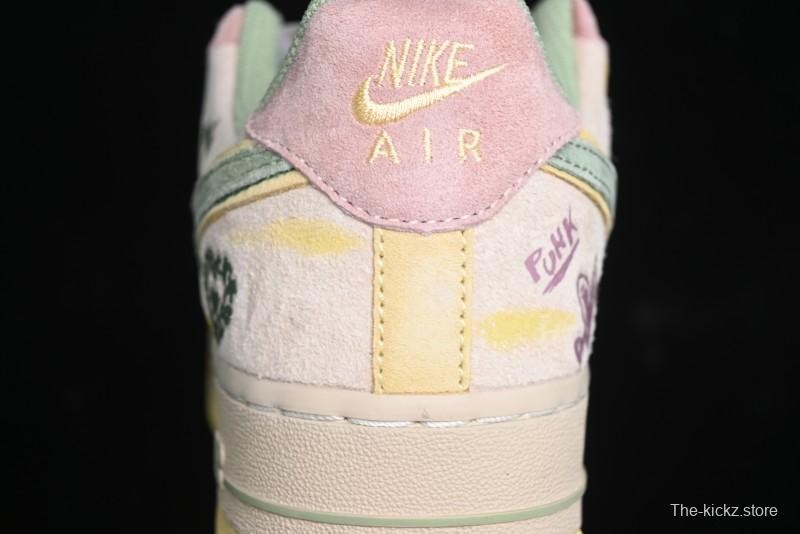 Nike Air Force 1 '07 Low Peach Trees Christmas Eve Limited Custom Casual Sneakers - CD1212-777