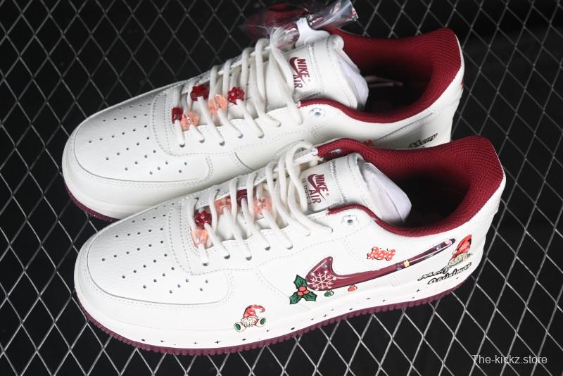 Nike Air Force 1 '07 Low "Grandma Christmas" Limited Edition Custom Casual Sneakers - FZ5068-616