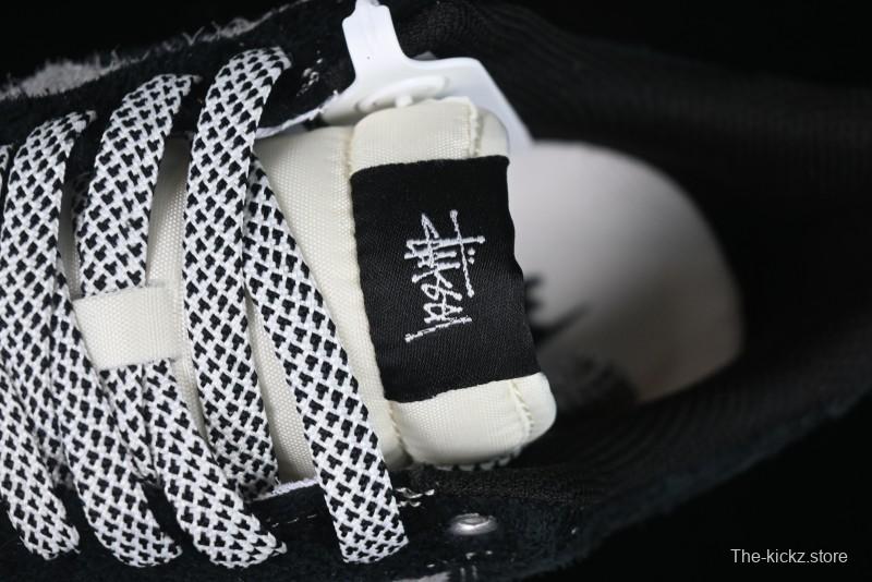 Nike Air Force 1 '07 Low Stussy Collaboration Black Grey Outsole Low-Top Casual Sneakers - SJ6698-017