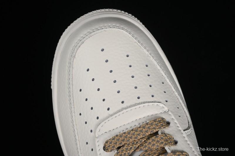 Nike Air Force 1 '07 Low Classic Khaki Mini Swoosh Starry Sky Low-Top Casual Sneakers - MJ0319-027