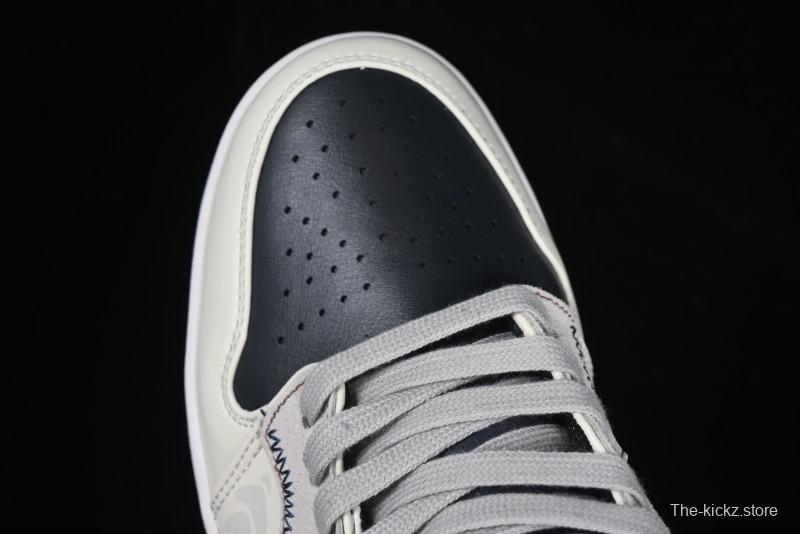 Nike Air Jordan 1 Low Retro Basketball Shoes with Panda Mischief Skyline Design - 553558-154