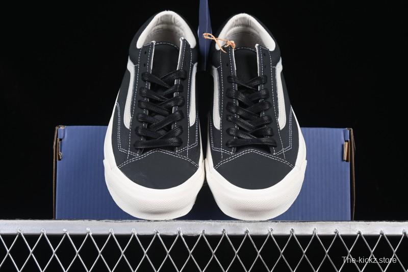 Vans Premium Old Skool 36 Full-Grain Leather Retro Skate Shoes - VN000D57BLK