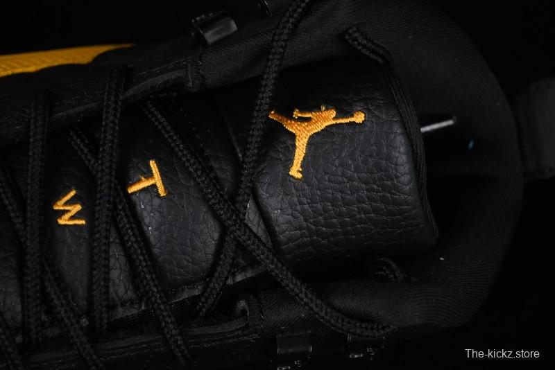 Nike Air Jordan 12 Retro Basketball Shoes in Black and Yellow - 130690-070