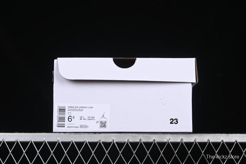 Nike Air Jordan 1 Low AJ1 Wheat Color Low-Top Casual Sneakers - DC0774-203