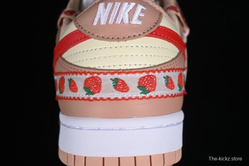 Nike Dunk Low SB Christmas Gift Strawberry Cake Casual Sneakers with Dual Laces - DD1503-118