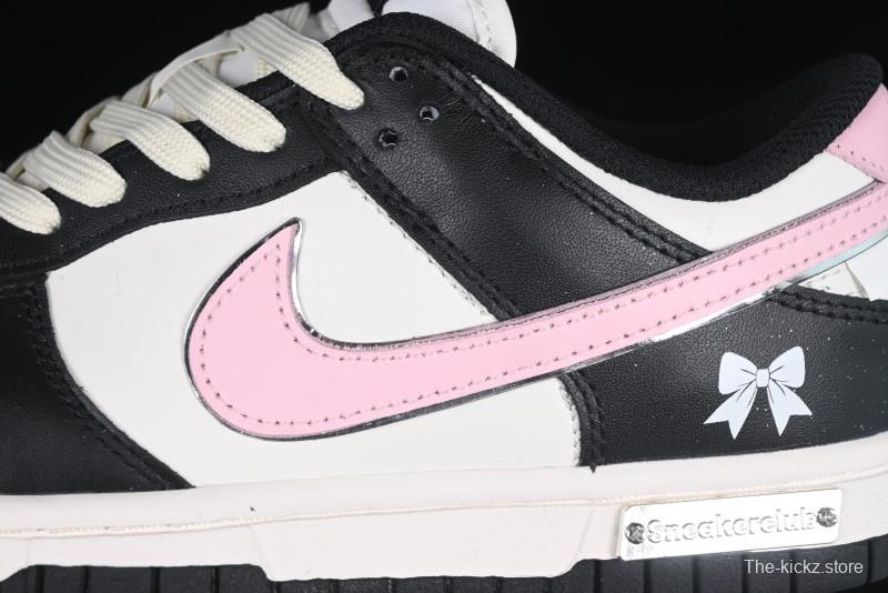 Nike SB Dunk Low Butterfly Bow Black White Pink Low-Top Casual Skate Shoes - BP1220-009