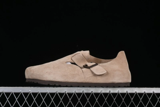 Birkenstock London BS Unisex Slip-On Comfort Shoes with Soft Suede Leather and Lambswool Insole - G.D4