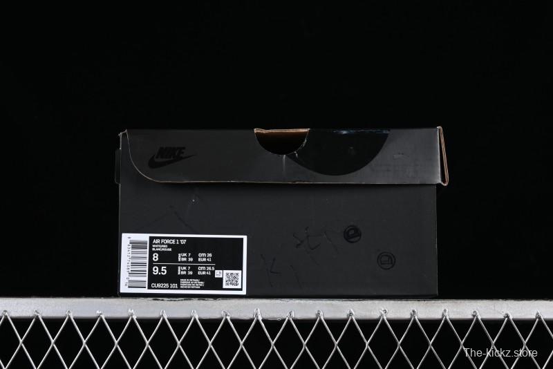 Nike Supreme x Air Force 1 '07 Low White Red Collaboration Casual Sneakers - CU9225-101