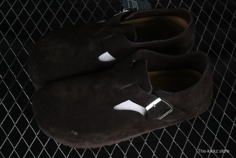 Birkenstock London BS Unisex Slip-On Casual Shoes with Soft Suede Leather and Lambswool Insole - BS