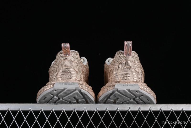 Balenciaga Phantom Sneaker Champagne Gold Full Diamond Trend Running Shoes - W3XL59645