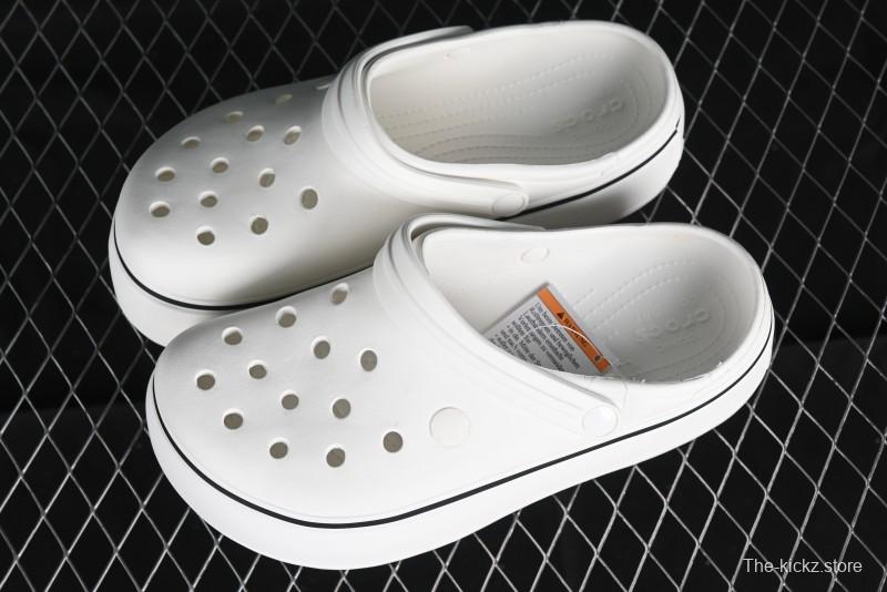 Crocs Crocband Platform Rainbow Comfortable Thick-Soled Clogs - B.D4