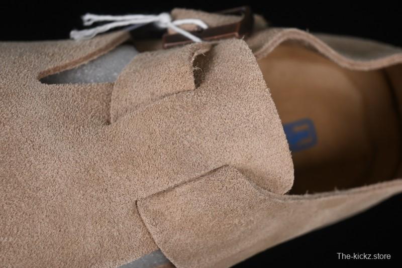 Birkenstock London BS Unisex Slip-On Comfort Shoes with Soft Suede Leather and Lambswool Insole - G.D4