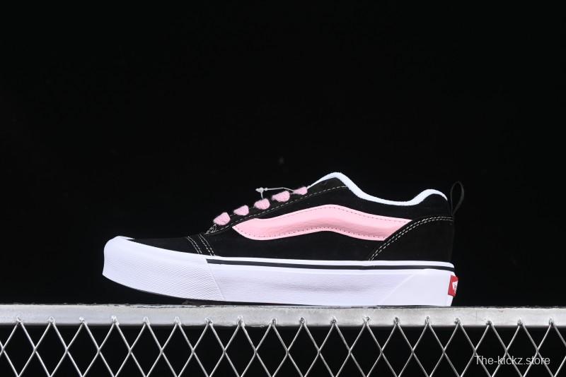 Vans Knu Skool Black Pink Color Comfortable Fashion Anti-Slip Wear-Resistant Low-Top Casual Skate Shoes - VN0009QCB9P