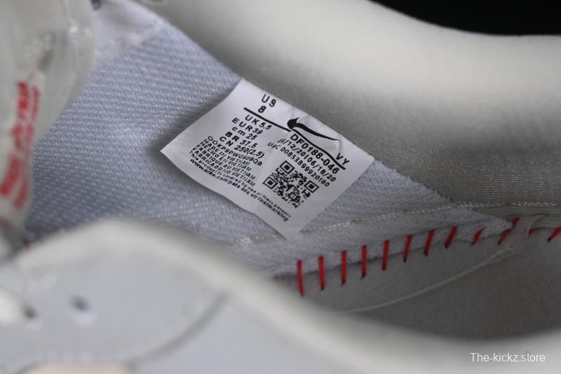 Nike Air Force 1 '07 Low Nezha Collaboration Grey Red Swoosh Casual Sneakers - DF0188-046