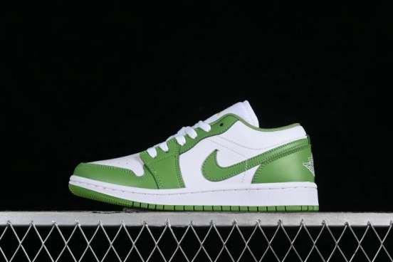 Nike Air Jordan 1 Low AJ1 White Green Low Top Lifestyle Basketball Shoes - HF4823-100
