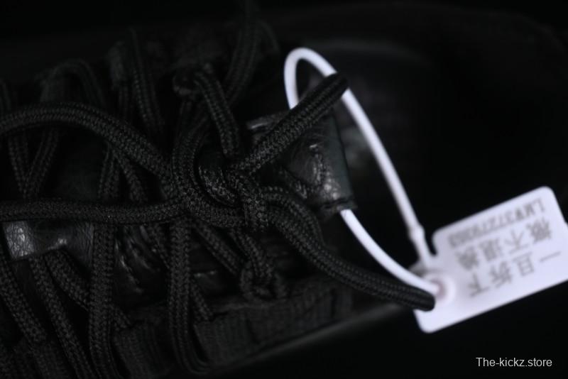 Men's All-Black Premium Leather Sneakers – Sleek & Versatile Design